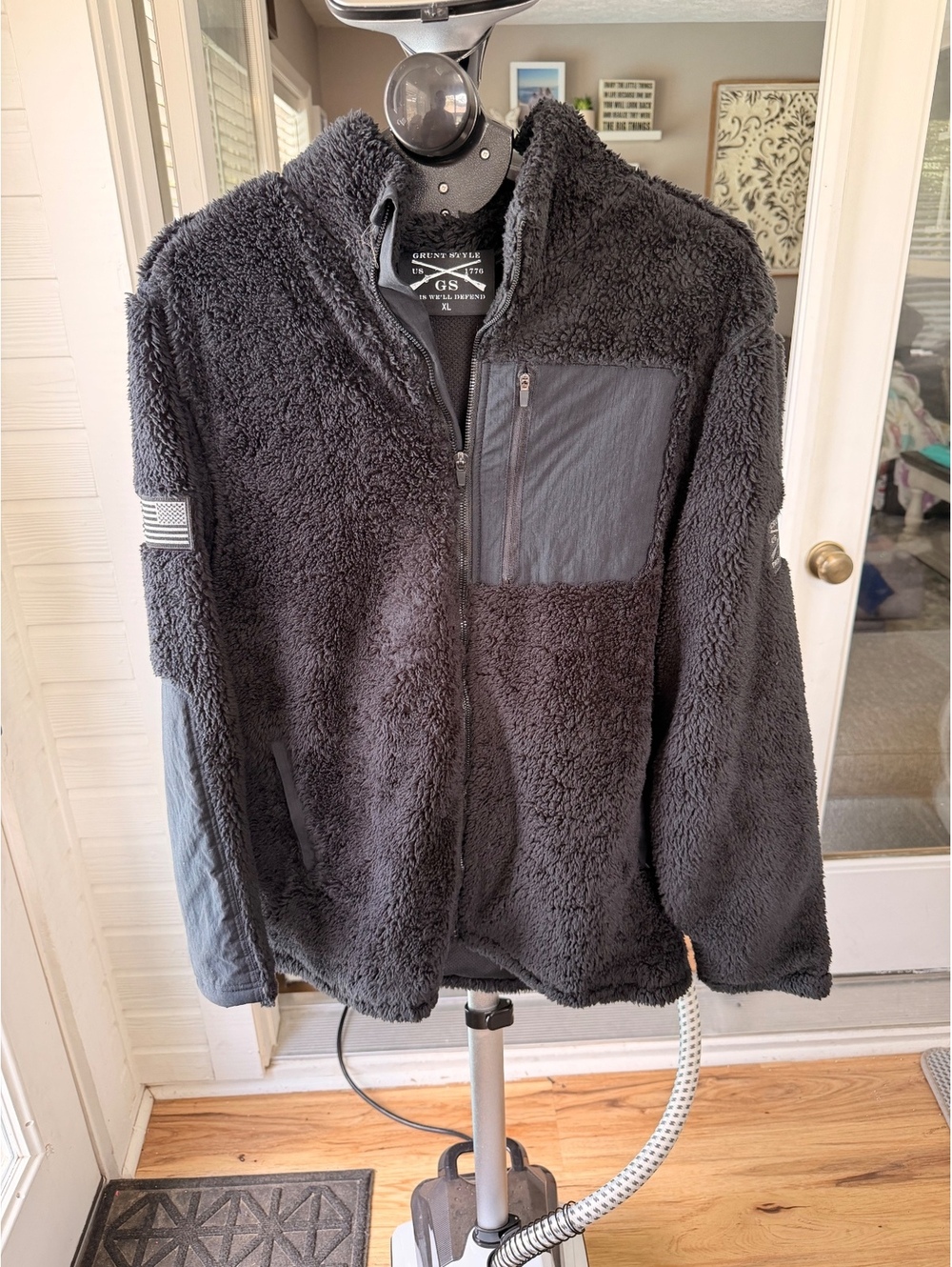 Grunt Style charcoal sherpa zip jacket